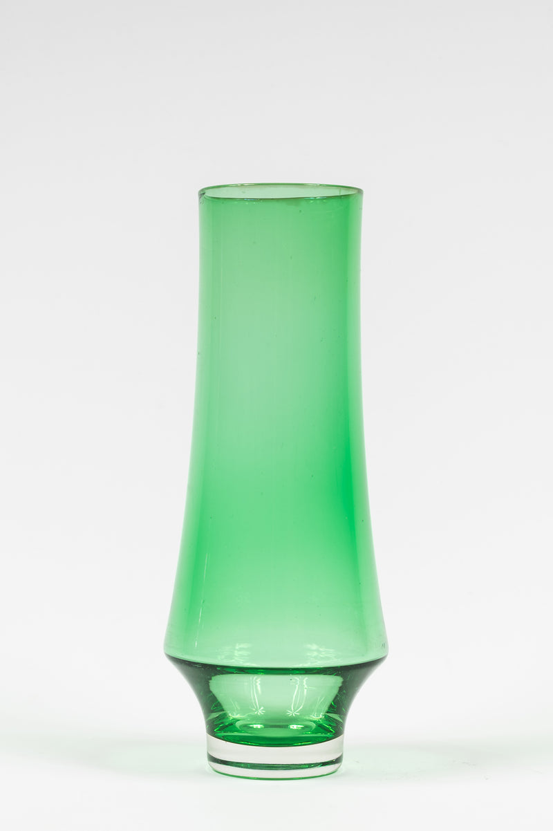 Riihimäen Lasi Oy / Riihimaki Green Glass Vase