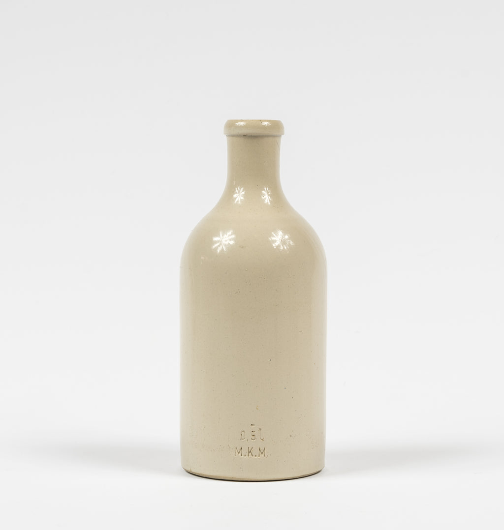 M.K.M Off White Stoneware Bottle