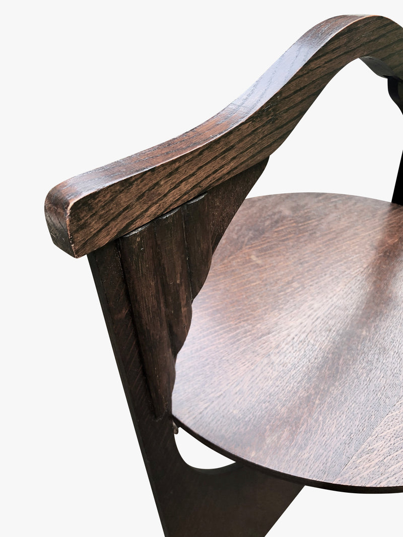 Art Deco Metamorphic Oak Firescreen / Table