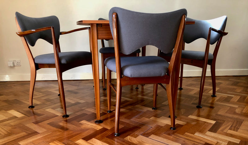 Peter Haywood for Vanson Mid century Teak Extendable Table and 4 Chairs c 1957